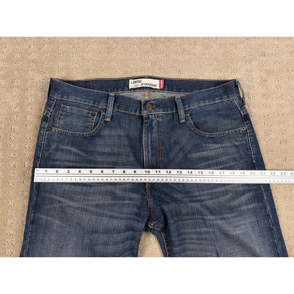 Men's Levi's 569 Loose Straight Medium Wash Blue Jeans 34x30  #1054 - Picture 3 of 15